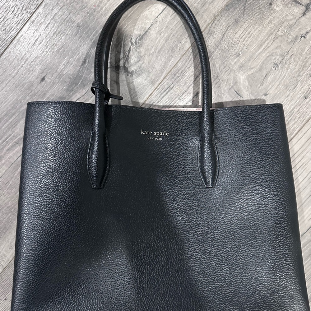 Kate Spade Black Leather Tote Bag